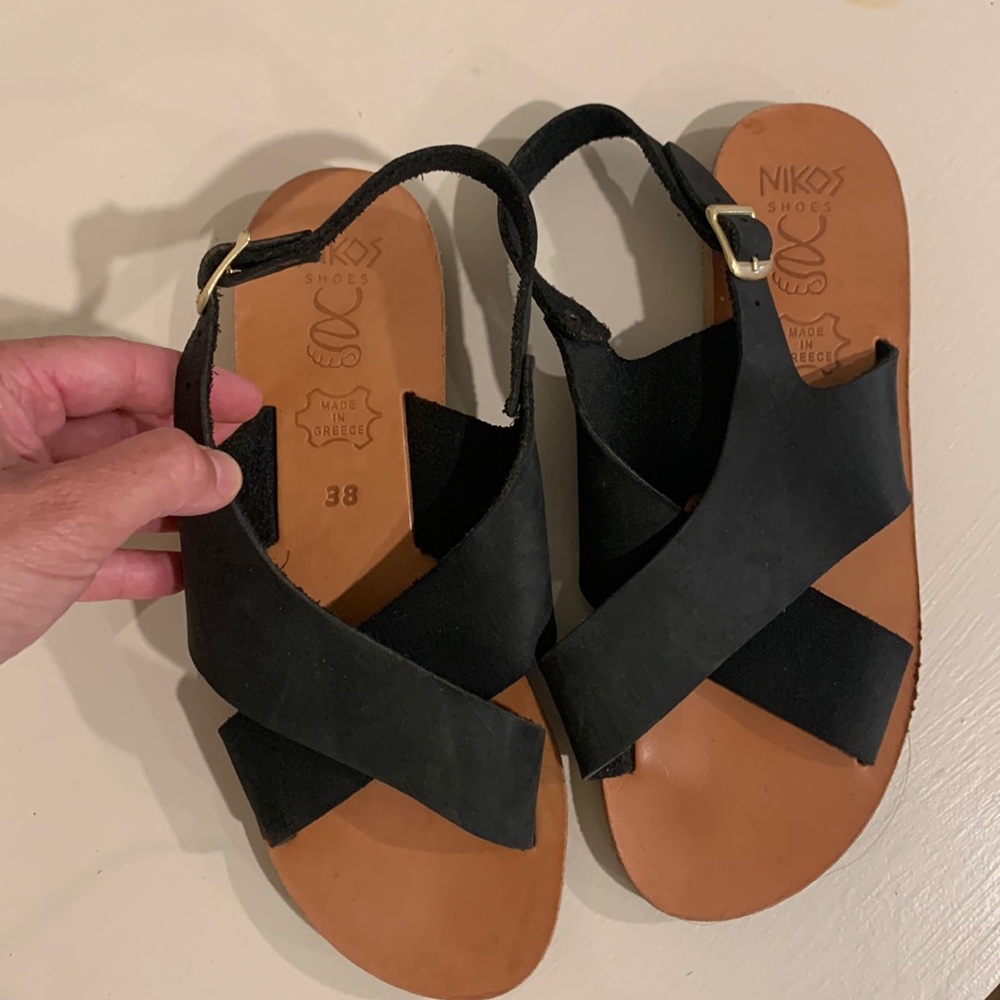 Black Grecian sandals